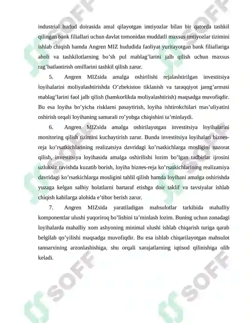 Angren Viloyati Erkin Iqtisodiy Zonasi 7
