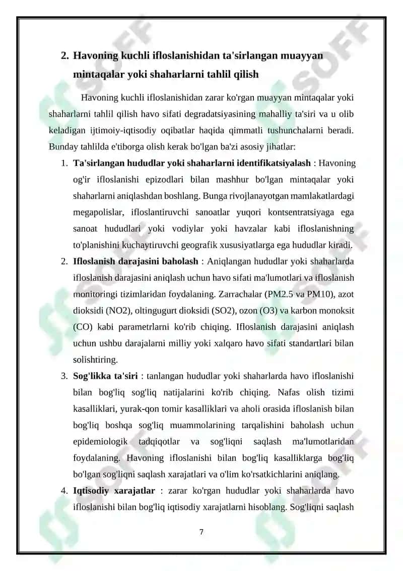 ATMOSFERA HAVOSI IFLOSLANISHINING IJTIMOIY IQTISODIY OQIBATLARI 7
