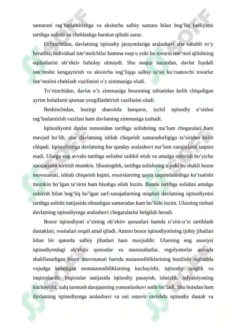 Bozor iqtisodiyotini tartibga solishda davlatning roli 7