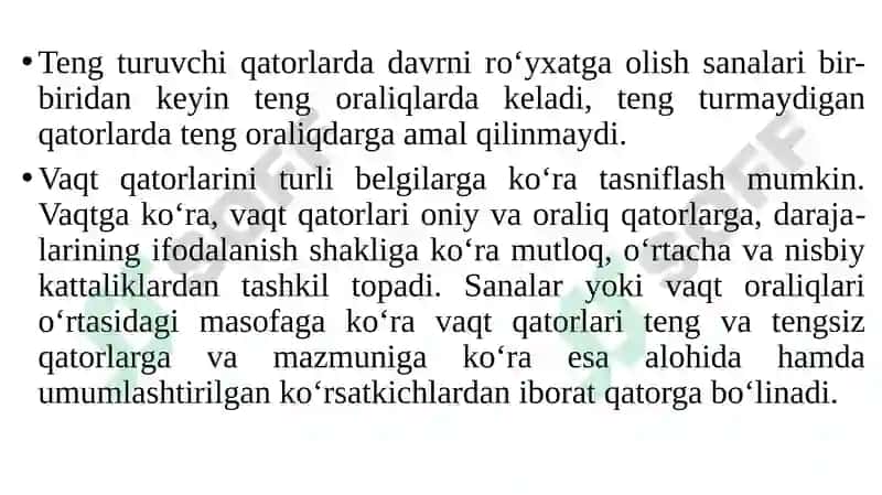Vaqtli qatorlar 7