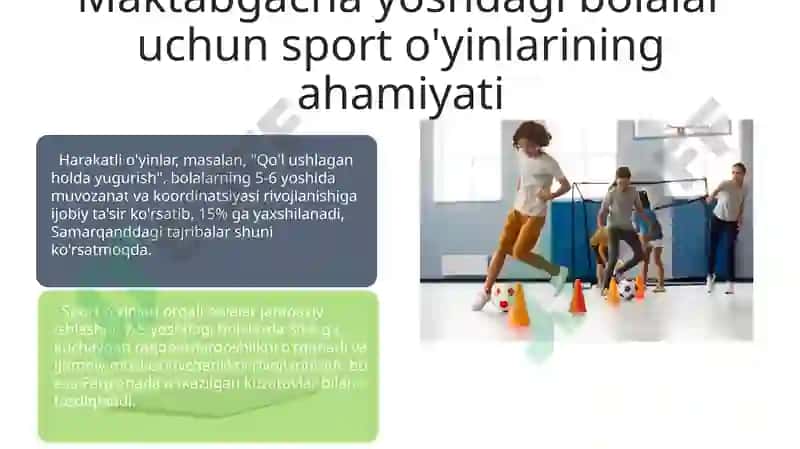 Maktabgacha yoshdagi bolalar uchun sport o'yinlari 7