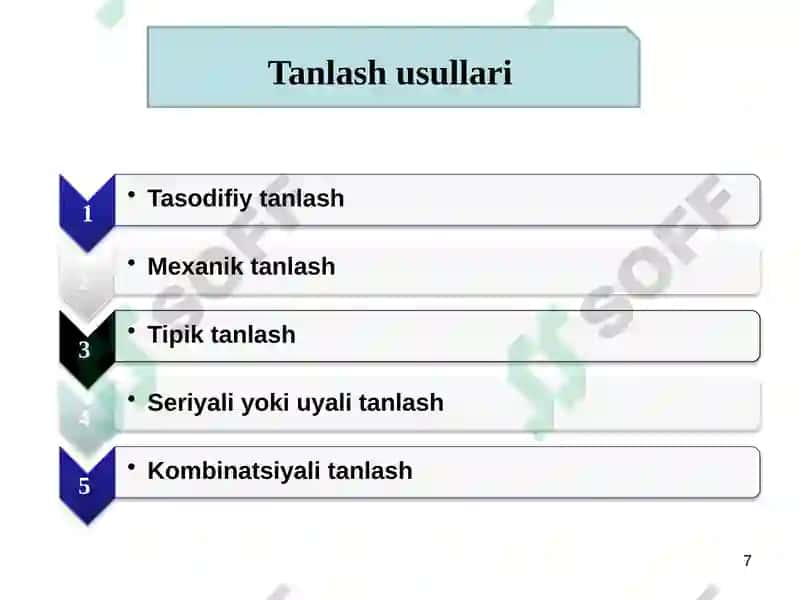 TANLANMA KUZATISH 7