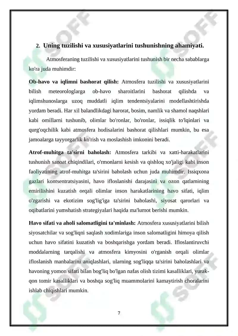 ATMOSFERANING TUZILISHI VA UNING ASOSIY XUSUSIYATLARI 7