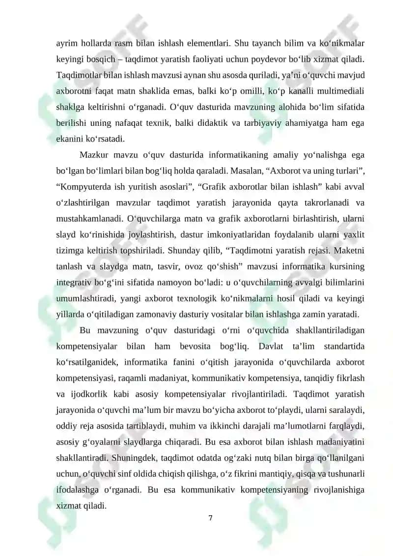 Taqdimotni yaratish rejasi. Maketni tanlash va slaydga matn, tasvir, ovoz qo‘shish 7