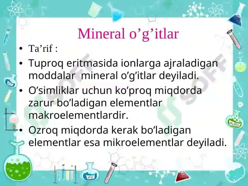 Mineral o'g'itlar ochiq dars 7