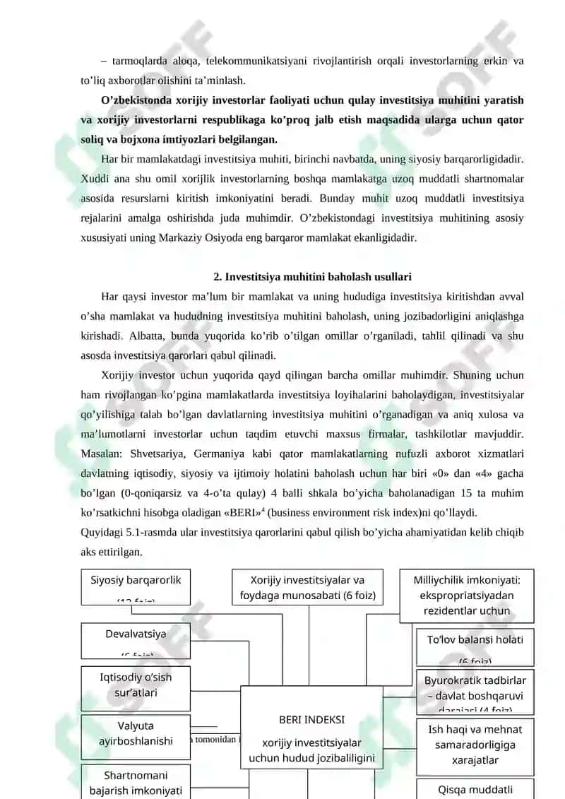 Investitsiya muhiti va unga ta’sir etuvchi omillar 7