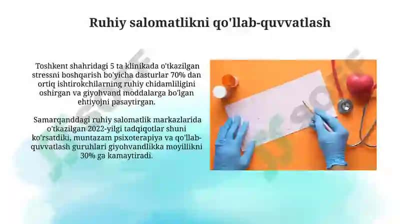 Giyohvandlikning oldini olish omillari 7