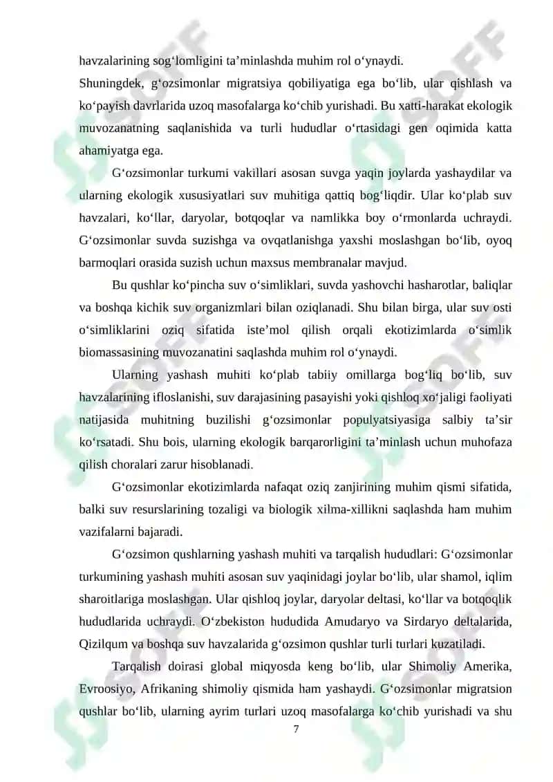 GʻОZSIMONLАR TURKUMI HАQIDА UMUMIY TUSHUNCHА 7