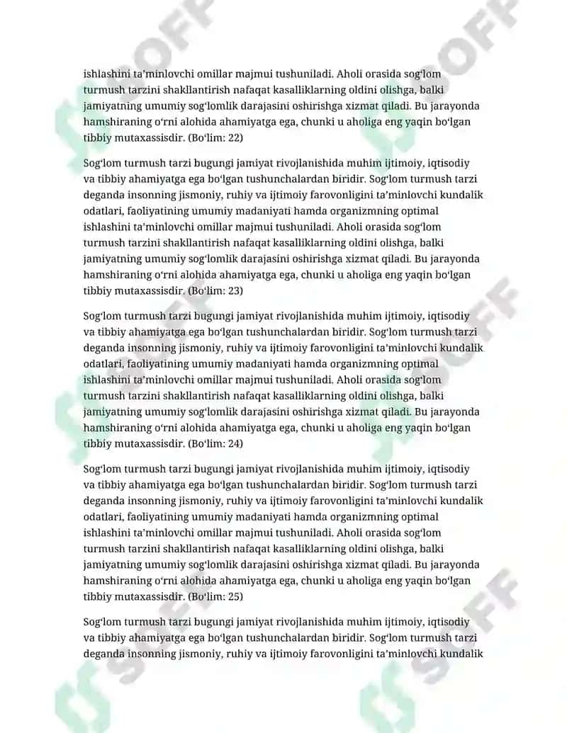 Sog‘lom Turmush Tarzi 7