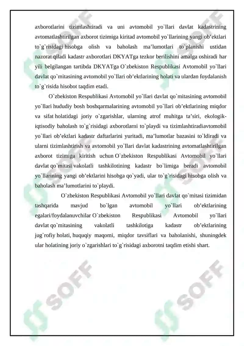 Davlat kadastirlarining chiziqli turlarini yuritishning o'ziga hos xususiyatlari 7