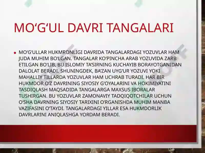 Moʻgʻul davri tangalari 7