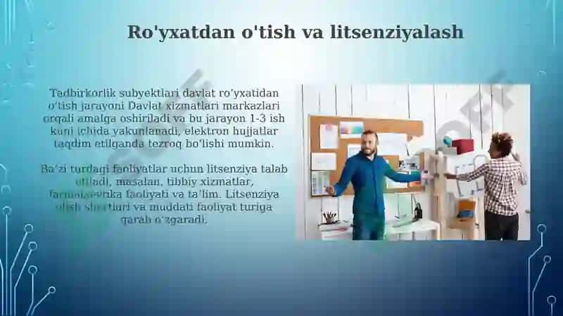 Korxonani qanday tashkil qilish kerak 7