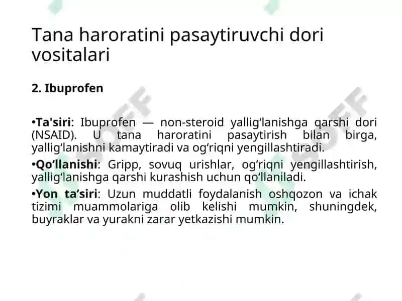 Yurak – qon tomir tizimiga taʼsir etuvchi dori vositalari 7