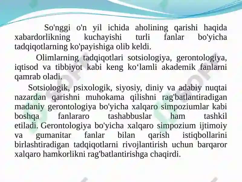 AHOLINING QARISHI VA UNING DEMOGRAFIK OMILLARI 7