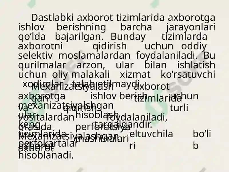 Amaliy axborot tizimlari haqida umumiy ma'lumotlar 7