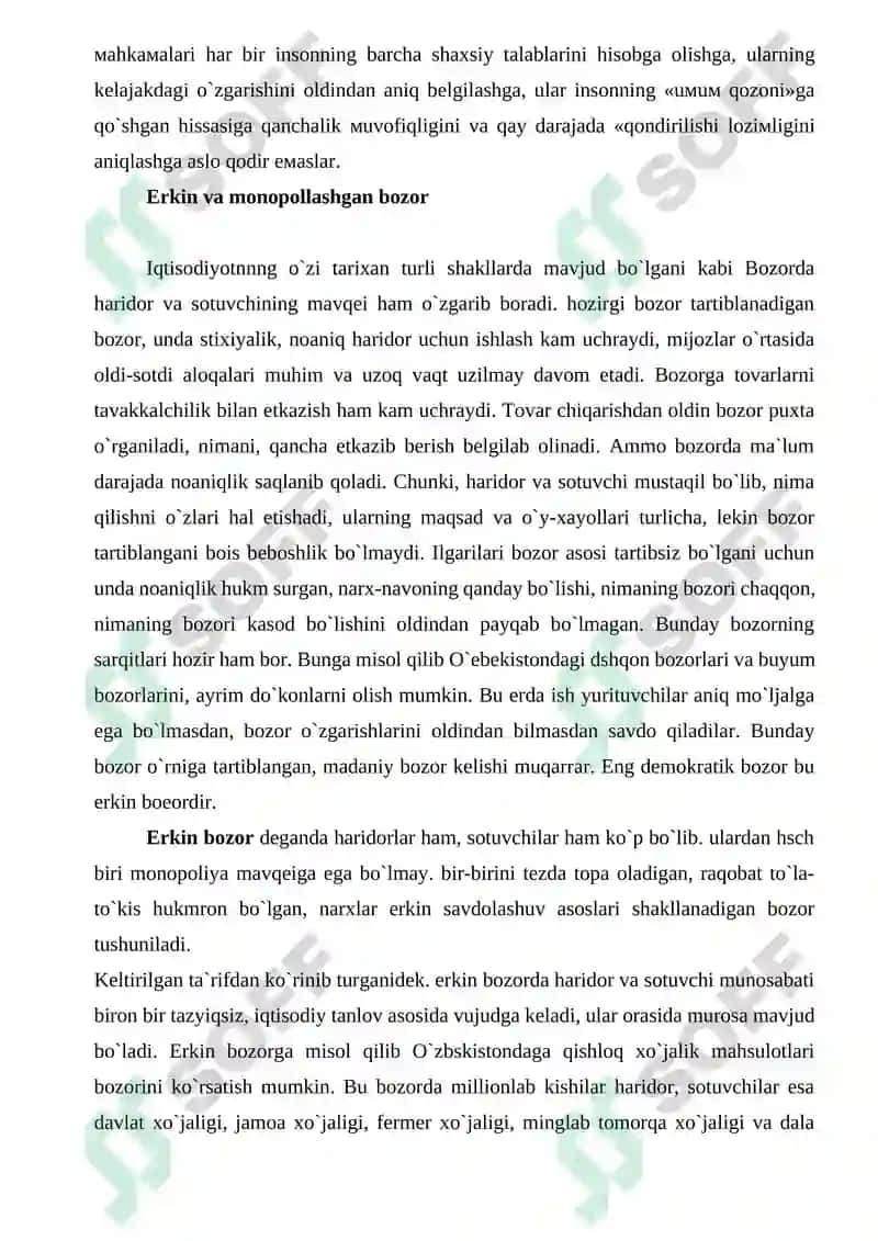 Bozor tushunchasi va uning vazifalari 7