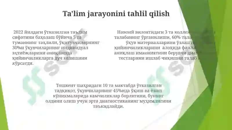 Ta'lim Diagnostikasi 7