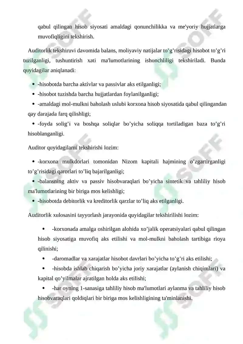 O‘zbekiston Respublikasining «Auditorlik faoliyati to‘g‘risida»gi Qonuni va uning ahamiyati 8