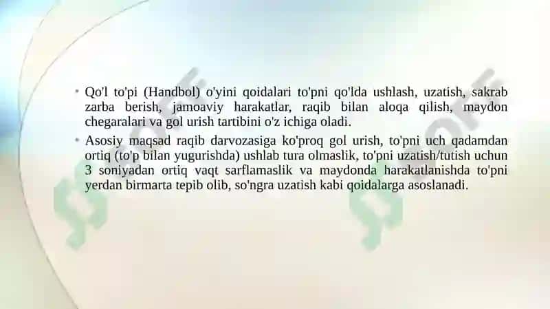 Qol to‘pi o‘yini qoidalari 8