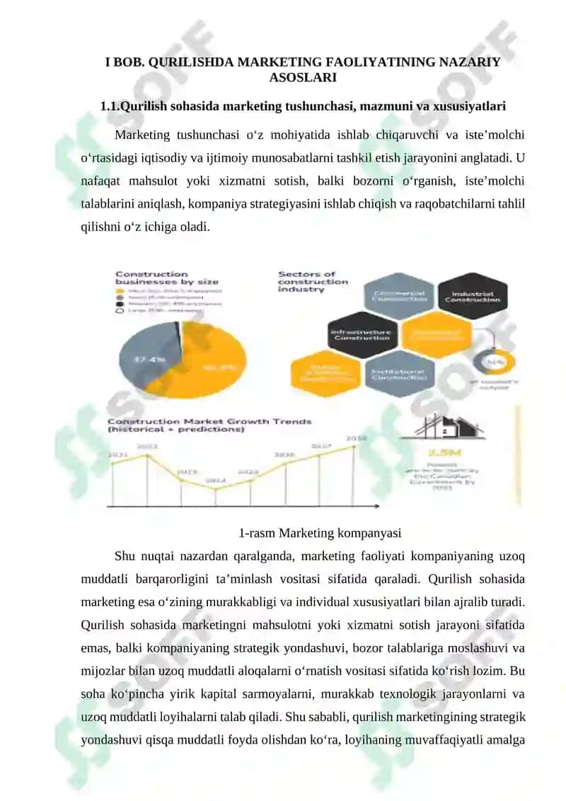 Qurilishda marketing faoliyati samaradorligini baholash (“Penta-Ocean Construction”, Tokio, Yaponiya misolida) 8