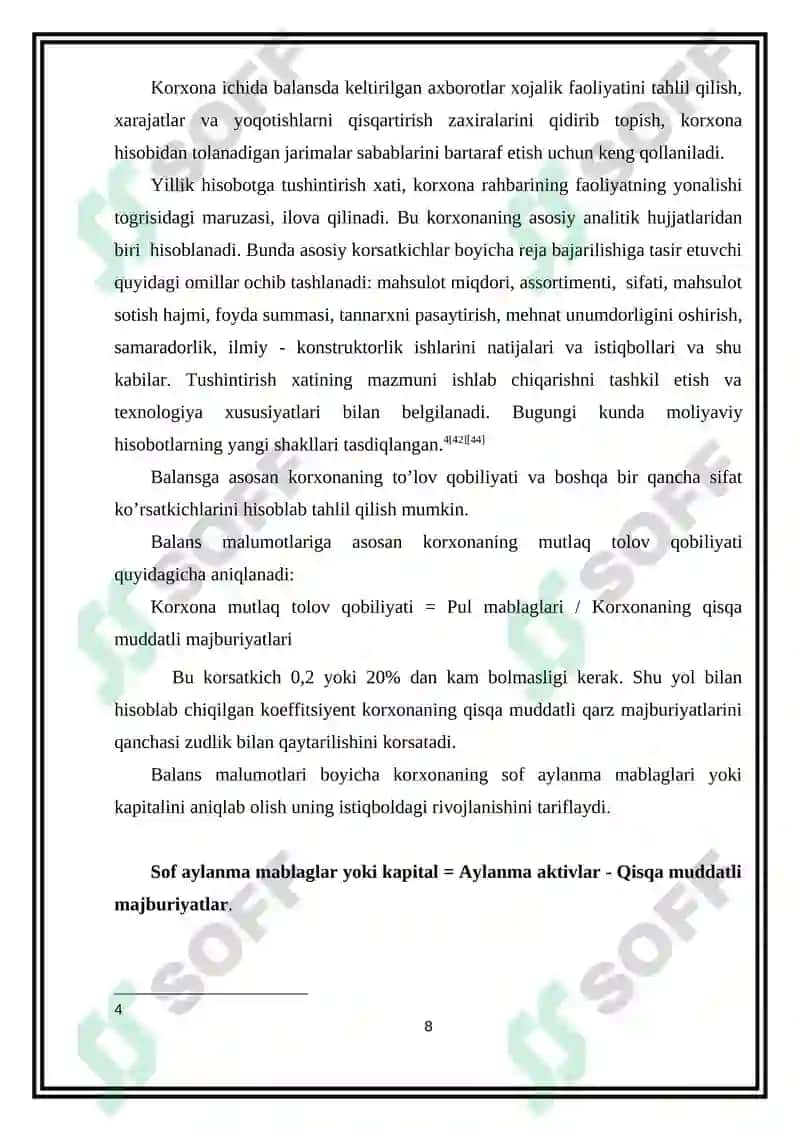 Fiskal instituti Bugalteriya hisobi auditi 3 kurs sirtqi Qurbonboyev Sanjarning Moliyaviy hisobotning xalqaro standartlari fanidan yozgan referati 8