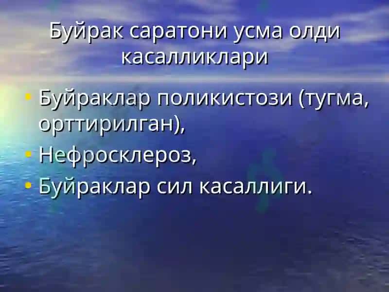 Буйрак Саратони 8
