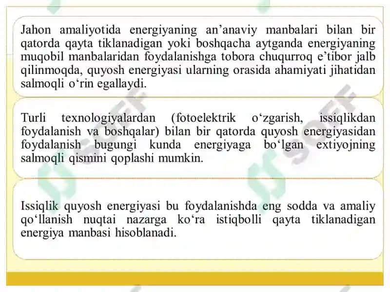 Energiya: qayta tiklanadigan manbaalarga o‘tish 8