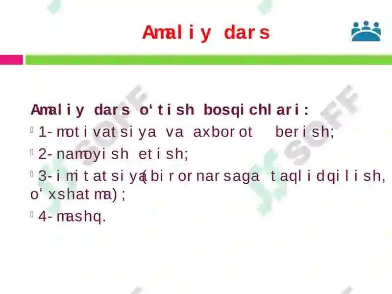 Informatika va AT fanii o'yicle emeirsoiatioriyea mashg‘ulotlerini O*tkezish metodiikesii 8