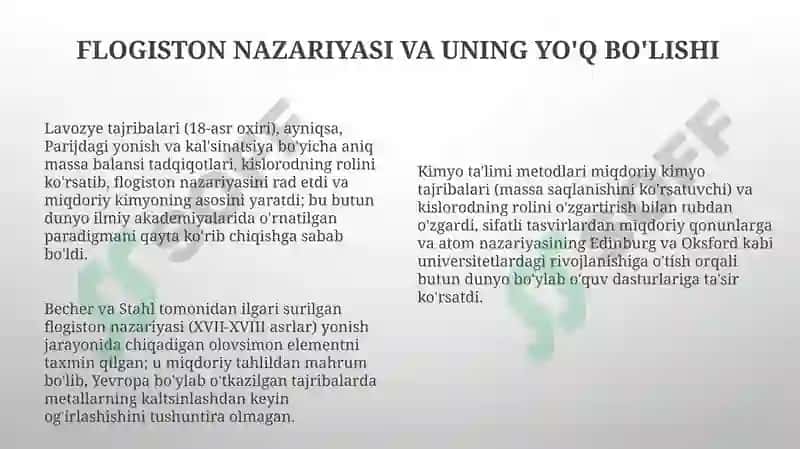 Kimyo oʻqitish metodikasining nazariy asoslari fanining rivojlanish tarixi 8