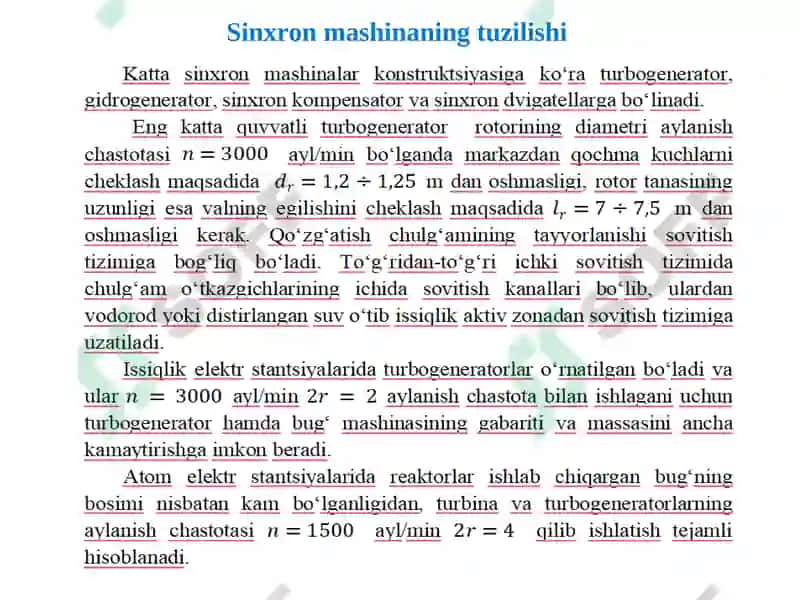 Sinxrоn Mashinalari 8