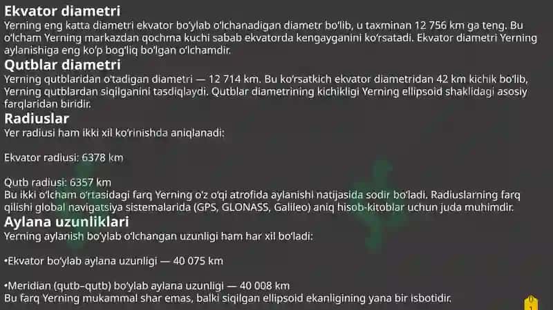 Masofa o'lchashga Yer egriligini ta'siri. Kartografik proeksiyalar to'g'risida qisqacha ma'lumot 8