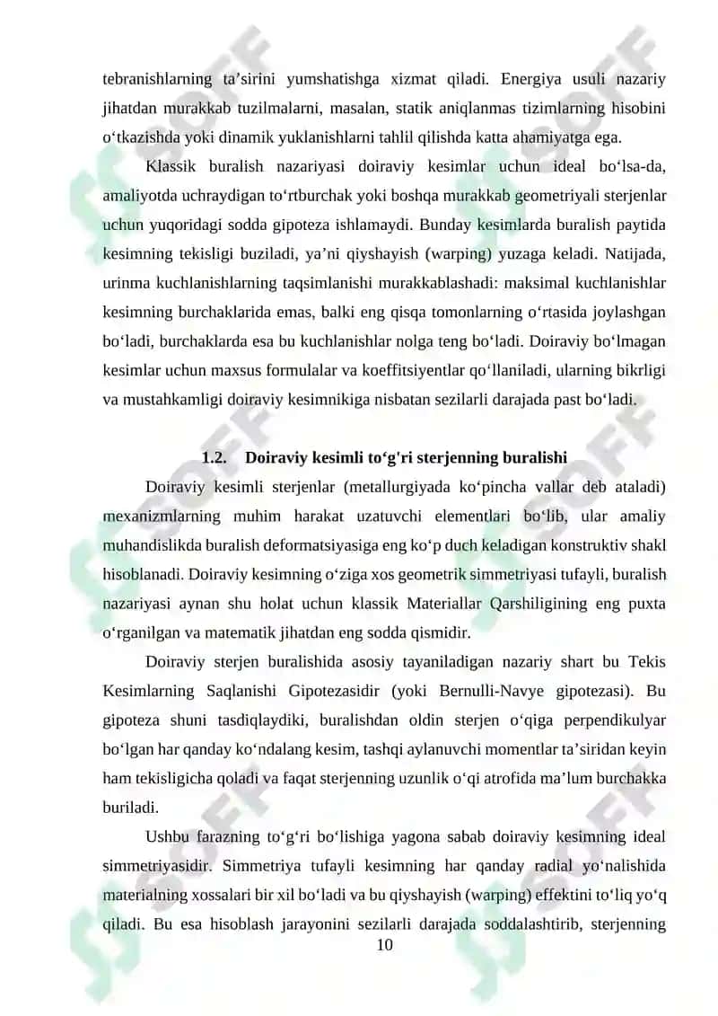 Buralish Difarmatsiyasi haqida tushuncha Doiraviy kesim yuzali toʻgʻri valni buralishdagi kuchlanish va deformatsiya 8