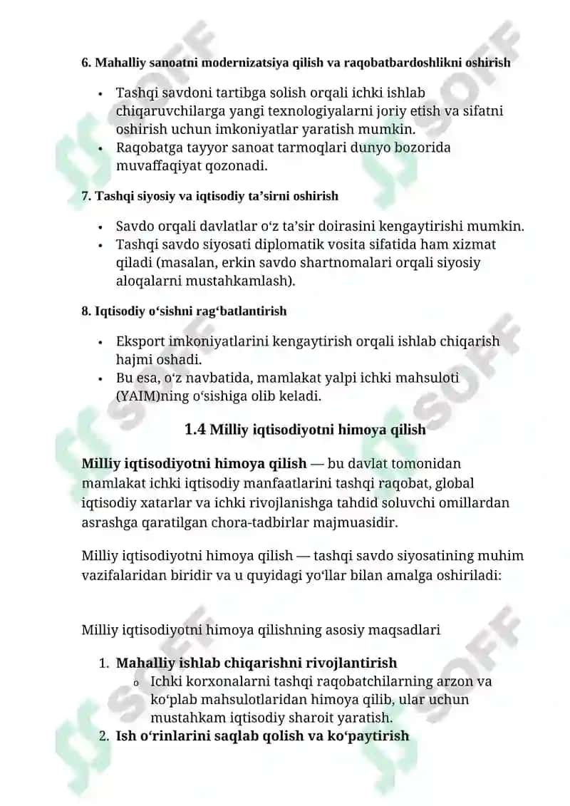 Tashqi savdo siyosati 8