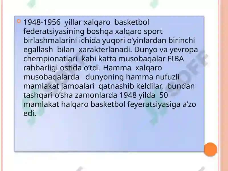 BASKETBO‘L O‘YINI KELIB CHIQISHI VA TARAQQIYOTI 8