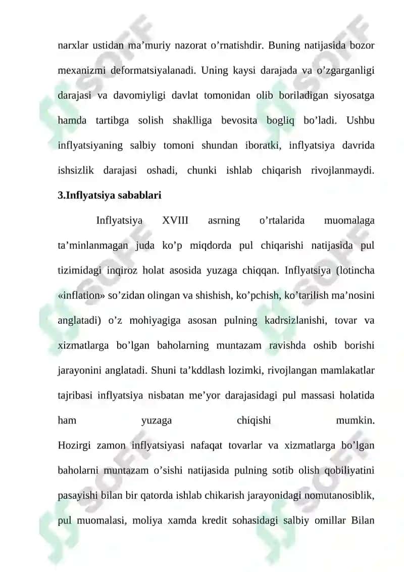 Inflyatsiya va uning namoyon bo’lish shakllari 8