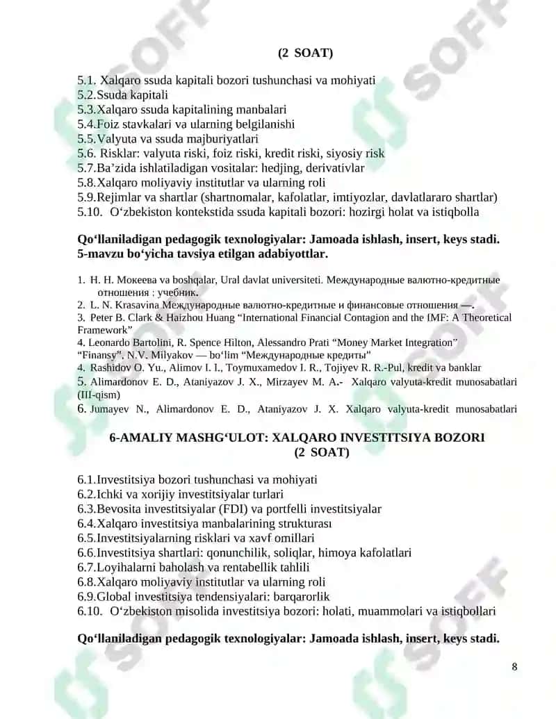 Moliya bozorlar, institutlar va instrumentlar 8
