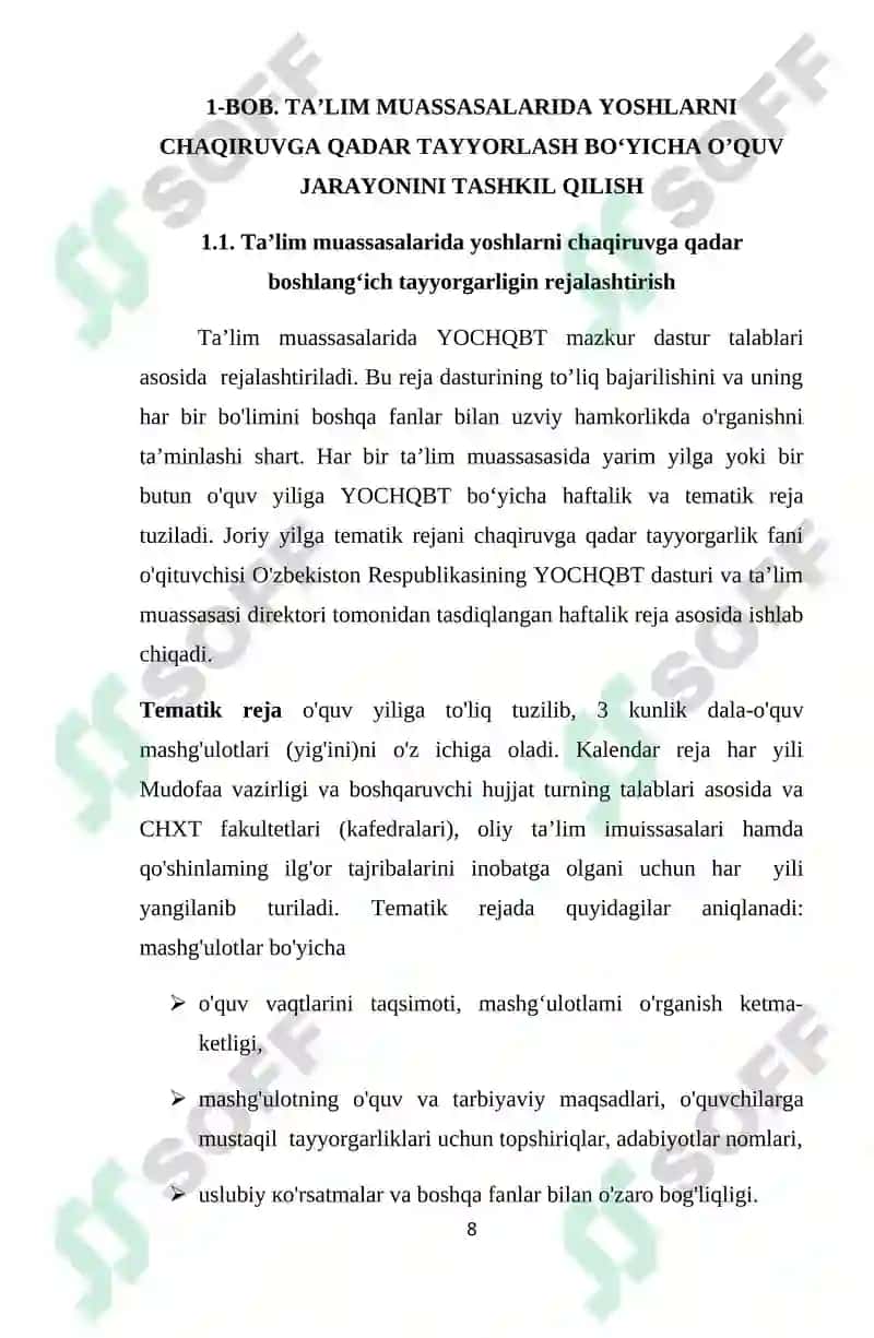 O‘zbekiston Respublikasi Oliy va O‘rta Maxsus Ta'limi Vazirligi 8