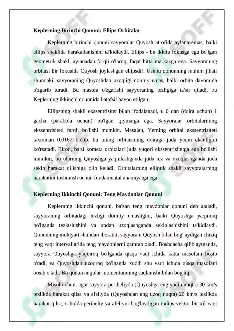 Kepler qonunlari 8