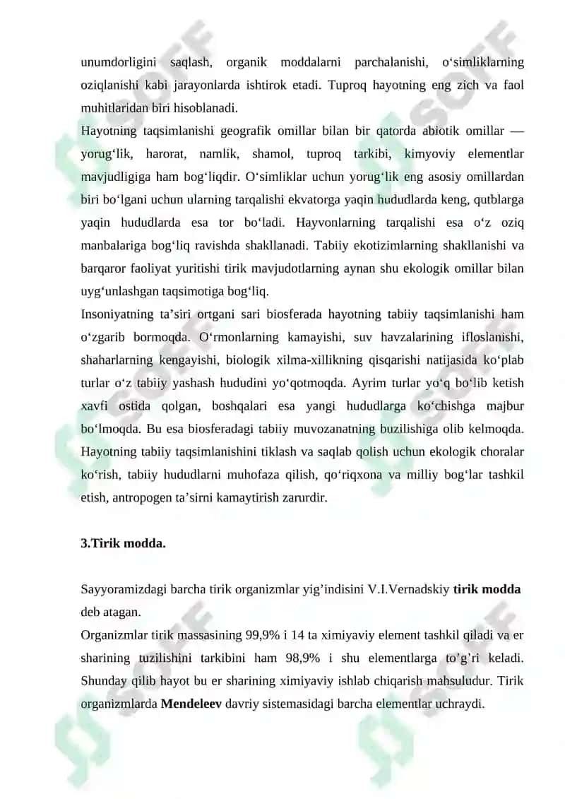 Biosfera tuzilishi va vazifasi 8