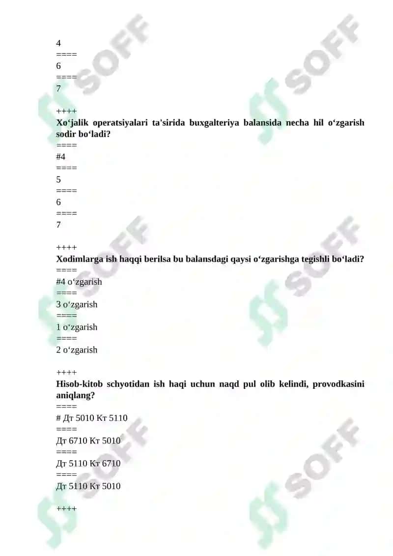 BUXGALTERIYA HISOBI fanidan 8
