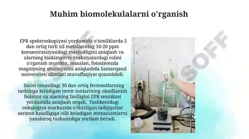 EPR- spektroskopiyaning kimyoda qo'llanilishi 8