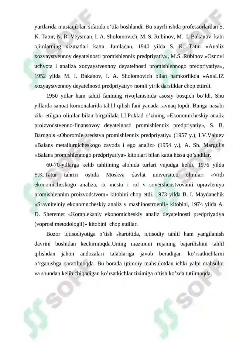 Iqtisodiy tahlilning predmeti haqidagi ilmiy nazariya 8
