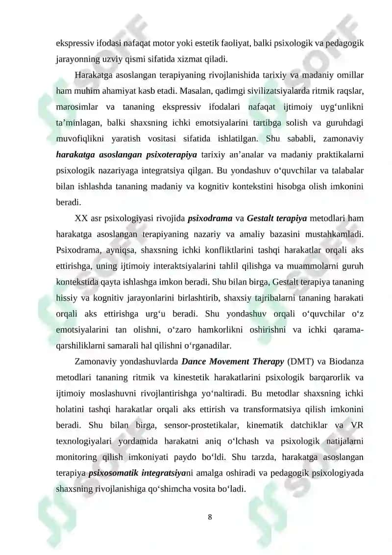 HARAKATLI GURUHIY TERAPIYA 8