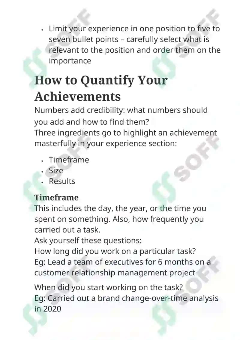 Resume Writing Guide 8
