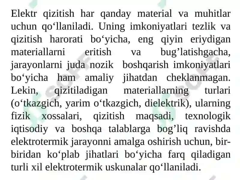 ELEKTROTERMIK USKUNALAR NAZARIYASI VA HISOBLASH ASOSLARI 8