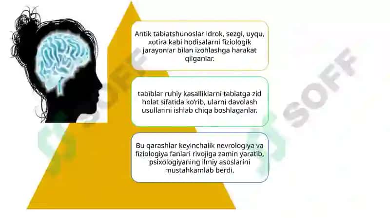 Psixologiya fanining tarixiy rivojlanish bosqichlari (antik davrdan zamonaviy kognitiv psixologiyagacha) 8