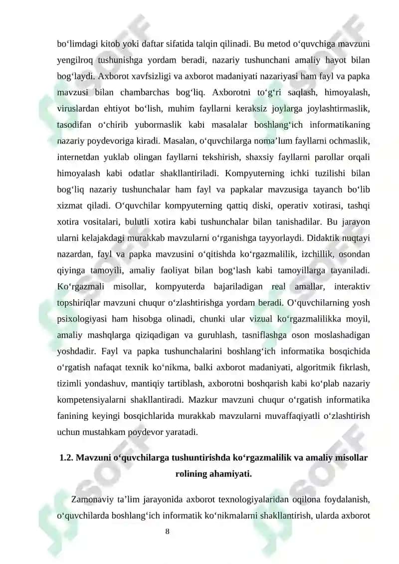 5-sinfda Fayllar va papkalar mavzusida guruhli ish metodikasi 8