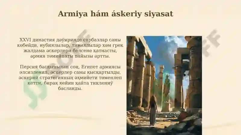 Mısır mámleketiniń ishki hám sırtqı siyasatı 8