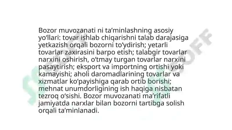 Bozor muvozanati 8