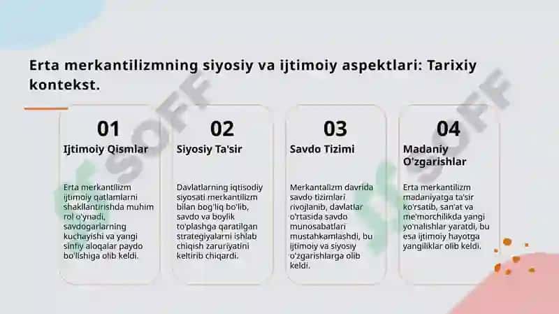 Erta merkantilizmning asosiy tamoyillari 8
